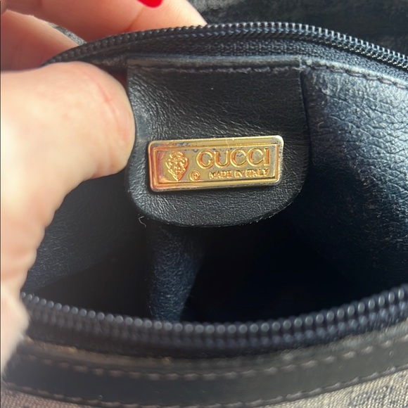 Vintage Gucci Navy and Gray Shoulder Bag - Picture 4 of 11